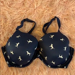 PINK navy blue wear everywhere t-shirt bra